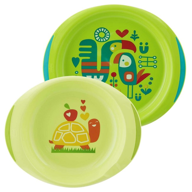 CHICCO PIATTO FONDO E PIANO 12M+ VERDE - farmasorriso.com