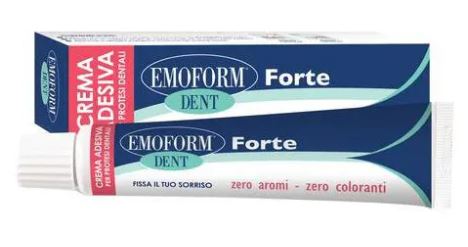 CREMA ADESIVA EMOFORM DENT FORTE PER PROTESI DENTALI 70 G - farmasorriso.com