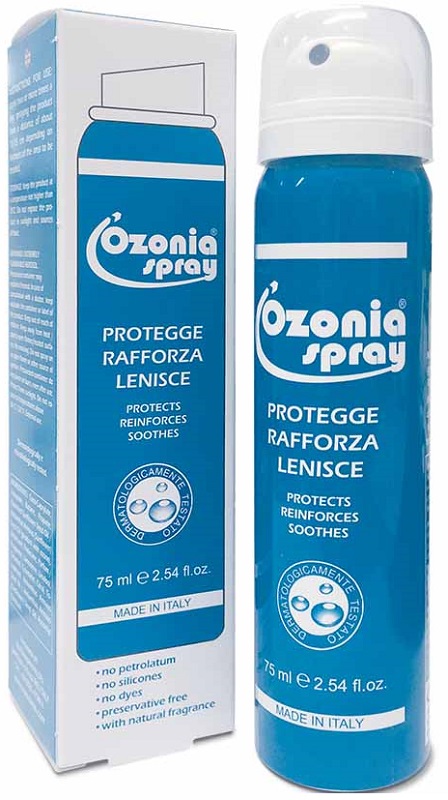 OZONIA SPRAY A BASE DI OLIO OZONIZZATO PER CUTE E MUCOSE ARROSSATE INFIAMMATE DISTROFICHE SENSIBILI 75 ML - farmasorriso.com
