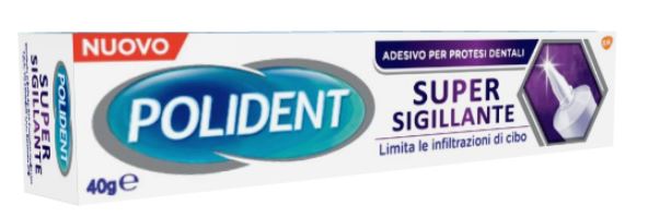 POLIDENT SUPER TENUTA+SIGILLANTE ADESIVO PROTESI DENTALE 40 G - farmasorriso.com