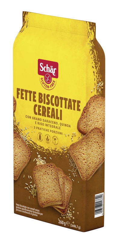 SCHAR FETTE BISCOTTATE CEREALI 3 PORZIONI DA 86,7 G - farmasorriso.com