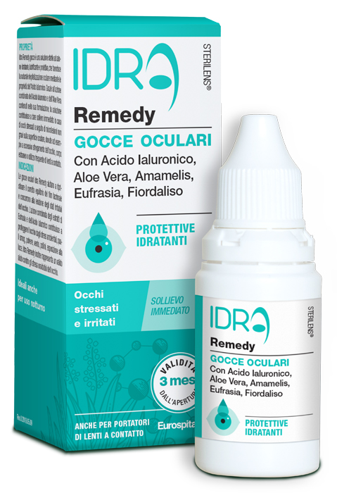 GOCCE OCULARI PROTETTIVE IDRATANTI STERILENS IDRA REMEDY CON ACIDO IALURONICO E ALOE VERA 10 ML - farmasorriso.com
