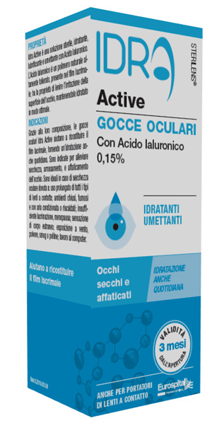 GOCCE OCULARI STERILENS IDRA ACTIVE 10 ML CON ACIDO IALURONICO 0,15% - farmasorriso.com