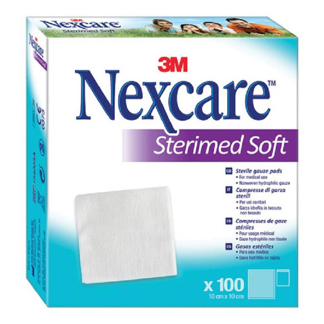 GARZA COMPRESSA STERIMED SOFT IN TESSUTO NON TESSUTO STERILE 10X10CM 100 PEZZI MULTILINGUAL - farmasorriso.com