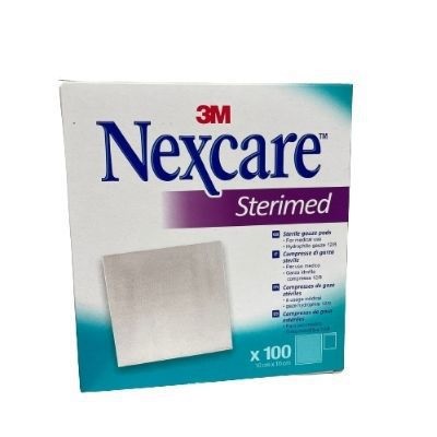 GARZA COMPRESSA NEXCARE STERIMED IN COTONE 20 FILI 18X40CM MULTILINGUAL 12 PEZZI - farmasorriso.com