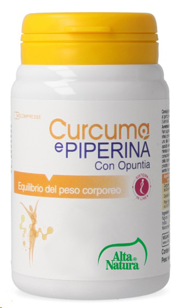 CURCUMA E PIPERINA CON OPUNTIA 45 COMPRESSE 900MG - farmasorriso.com