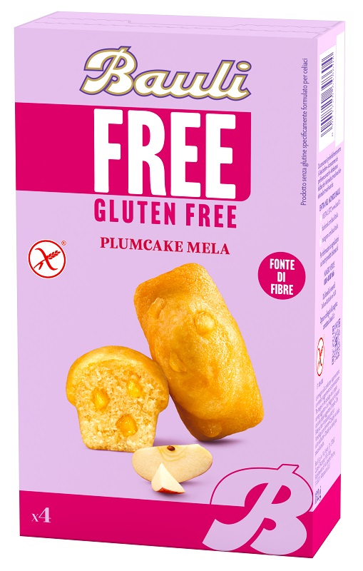 BAULI FREE PLUMCAKE MELA 4 PEZZI DA 33 G - farmasorriso.com