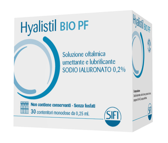 HYALISTIL BIO PF SOLUZIONE OFTALMICA PHOSPHATE FREE MONODOSE A BASE DI ACIDO IALURONICO 0,2% 30 FLACONCINI 0,25 ML - farmasorriso.com