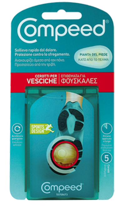 COMPEED CEROTTI PER VESCICHE PIANTA PIEDE SPORT 5 PEZZI - farmasorriso.com