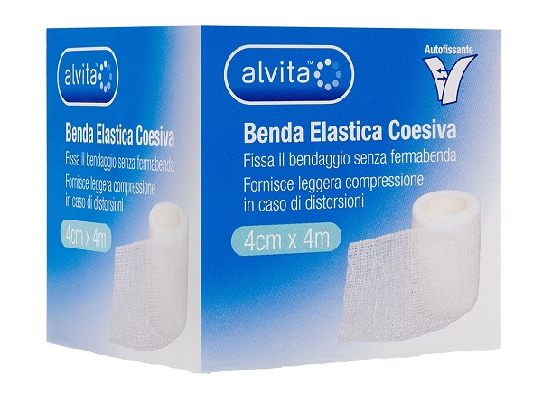 BENDA ELASTICA AUTOADESIVA ALVITA 4X4CM - farmasorriso.com