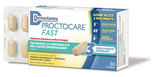 DERMOVITAMINA PROCTOCARE FAST 30 COMPRESSE - farmasorriso.com