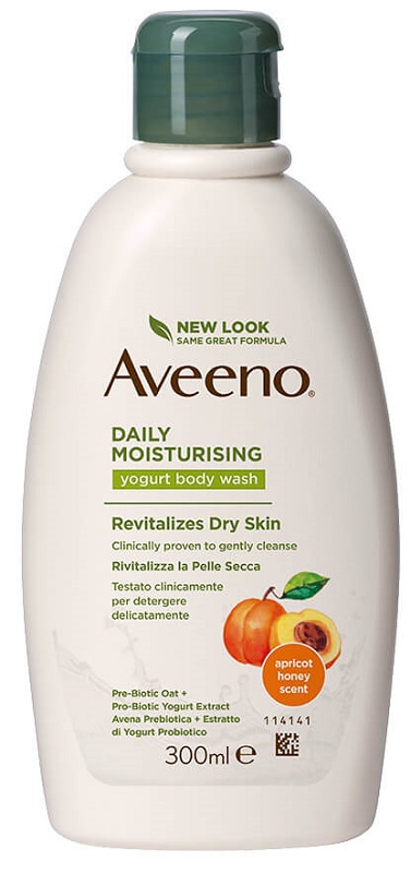 AVEENO BAGNO DOCCIA YOGURT ALBICOCCA & MIELE 300 ML - farmasorriso.com