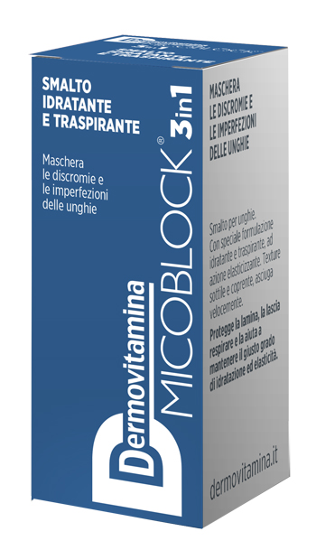 DERMOVITAMINA MICOBLOCK 3 IN 1 SMALTO IDRATANTE E TRASPIRANTE BLU 5 ML - farmasorriso.com