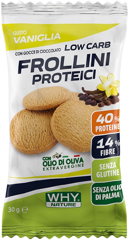 WHYNATURE FROLLINI PROTEICI VANIGLIA-GOCCE DI CIOCCOLATO 30 G - farmasorriso.com