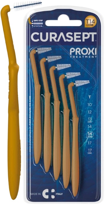 CURASEPT PROXI ANGLE T14 CONE OCRA/DARK GOLD - farmasorriso.com