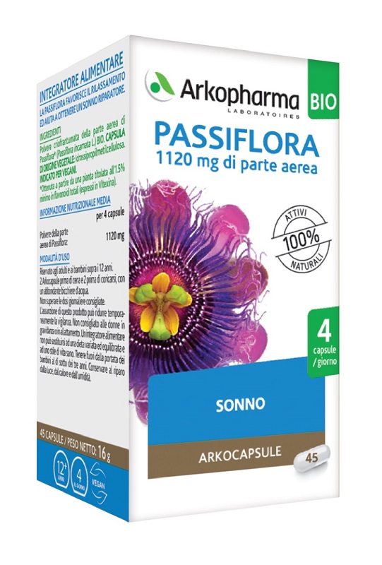 ARKO CAPSULE PASSIFLORA 45 CAPSULE BIO - farmasorriso.com