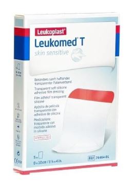 LEUKOMED T SKIN SENSITIVE MEDICAZIONE POST-OPERATORIA TRASPARENTE CON MASSA ADESIVA IN SILICONE 8X10 CM 5 PEZZI - farmasorriso.com