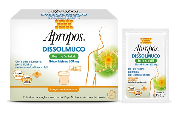 APROPOS DISSOLMUCO 10 BUSTINE SOLUBILI - farmasorriso.com