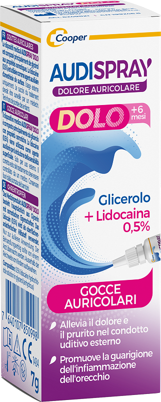 AUDISPRAY DOLO +6 MESI GOCCE AURICOLARI BAMBINI 7 G - farmasorriso.com