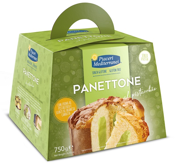 PIACERI MEDITERRANEI PANETTONE AL PISTACCHIO 750 G - farmasorriso.com