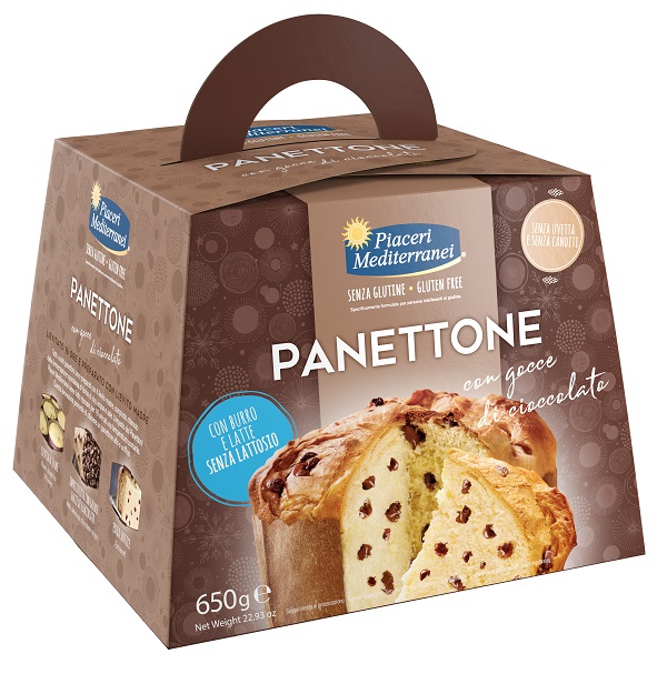 PIACERI MEDITERRANEI PANETTONE GOCCE DI CIOCCOLATO 650 G - farmasorriso.com