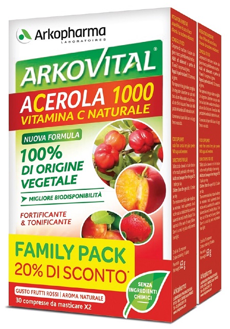ARKOVITAL ACEROLA 1000 PACK FAMILY 60 COMPRESSE - farmasorriso.com