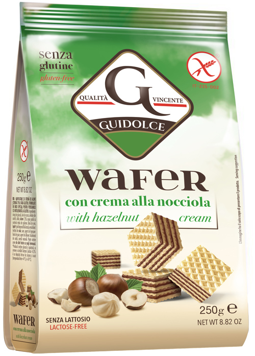 WAFER CON CREMA ALLA NOCCIOLA 250 G - farmasorriso.com