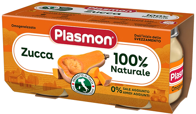 PLASMON OMOGENEIZZATO ZUCCA 2 X 80 G - farmasorriso.com