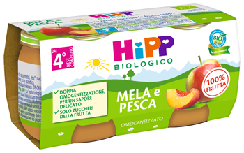 HIPP BIO OMOGENEIZZATO MELA/PESCA 2 X 80 G - farmasorriso.com
