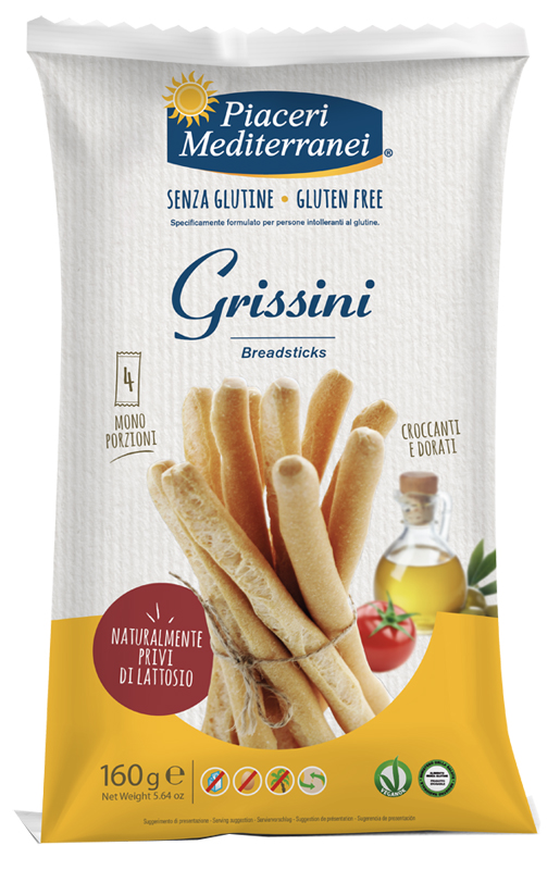 PIACERI MEDITERRANEI GRISSINI 160 G - farmasorriso.com