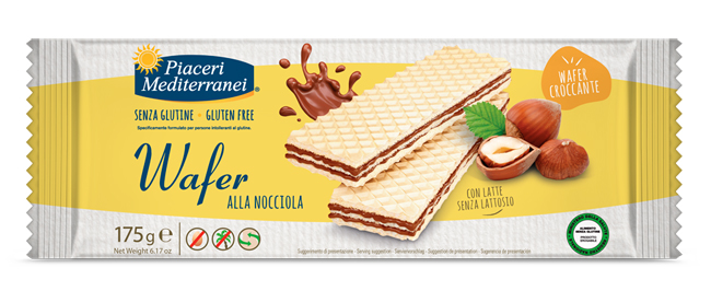 PIACERI MEDITERRANEI WAFER NOCCIOLA 175 G - farmasorriso.com