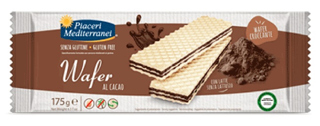 PIACERI MEDITERRANEI WAFER CACAO 175 G - farmasorriso.com