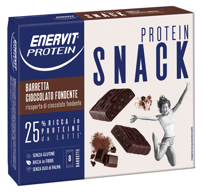 ENERVIT PROTEIN SNACK FONDENTE 8 BARRETTE 27 G - farmasorriso.com