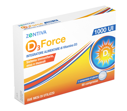 D3 FORCE ZENTIVA 1000UI 60 COMPRESSE - farmasorriso.com