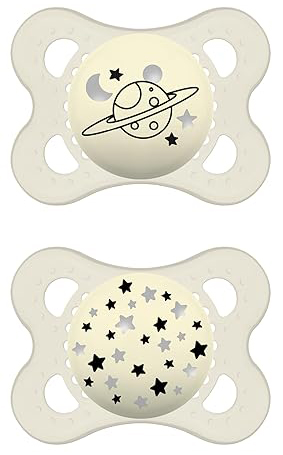 MAM SUCCHIETTO ORIGINAL NIGHT 2-6 MESI SILICONE NEUTRO 2 PEZZI - farmasorriso.com