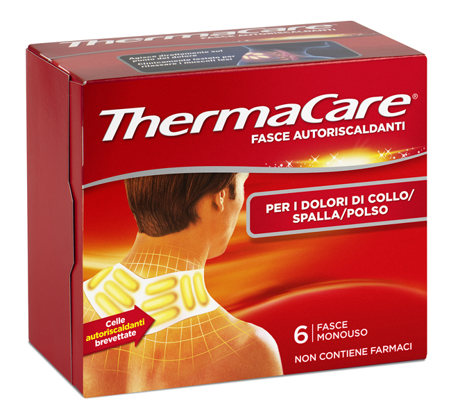 FASCE AUTORISCALDANTI A CALORE TERAPEUTICO THERMACARE COLLO/SPALLA/POLSO 6 PEZZI - farmasorriso.com