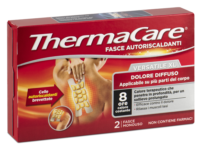 FASCIA AUTORISCALDANTE VERSATILE THERMACARE XL 2 PEZZI - farmasorriso.com