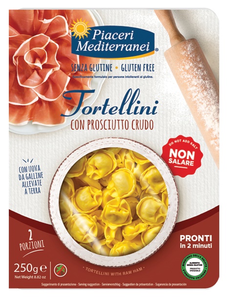 PIACERI MEDITERRANEI TORTELLINI PROSCIUTTO 250 G - farmasorriso.com