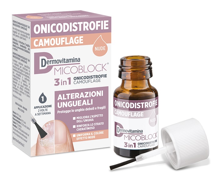 DERMOVITAMINA MICOBLOCK 3 IN 1 ONICODISTROFIE CAMOUFLAGE 8 ML NUDE - farmasorriso.com
