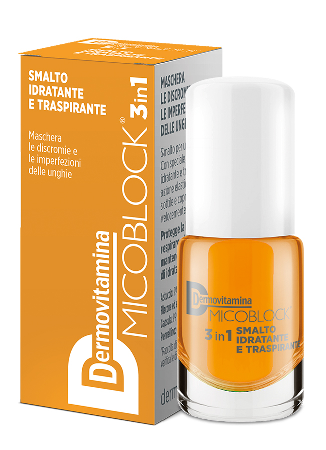 DERMOVITAMINA MICOBLOCK 3 IN 1 SMALTO IDRATANTE E TRASPIRANTE GIALLO 5 ML - farmasorriso.com