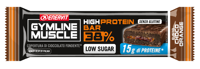 ENERVIT GYMLINE PROTEIN BAR 38% BARRETTA CIOCCOLATO-ARANCIA 40 G - farmasorriso.com