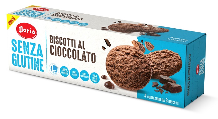 DORIA BISCOTTI CIOCCOLATO 4X37,5 G - farmasorriso.com