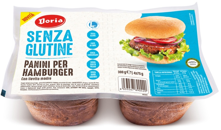 DORIA PANINI HAMBURGER 4X50 G - farmasorriso.com