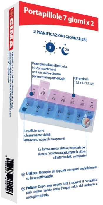 PORTAPILLOLE SETTIMANALE 7 GIORNI X 2 - farmasorriso.com