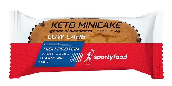 SPORTYFOOD KETO MINICAKE CON GOCCE DI CIOCCOLATO 45 G - farmasorriso.com