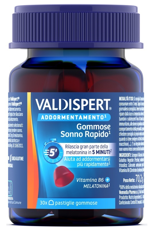 VALDISPERT GOMMOSE SONNO RAPIDO 30 PASTIGLIE GOMMOSE - farmasorriso.com