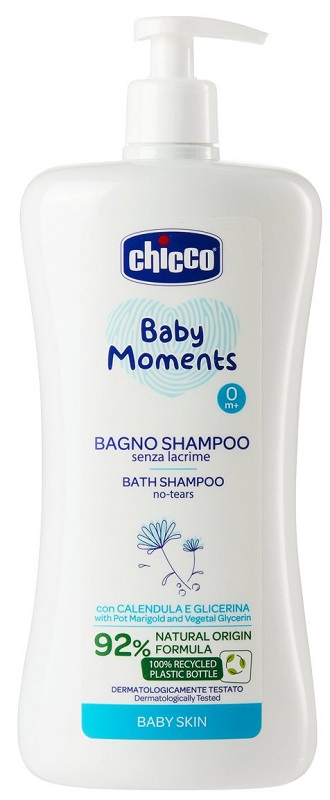 CHICCO BABY MOMENTS BAGNO SHAMPOO DELICATE 750 ML - farmasorriso.com