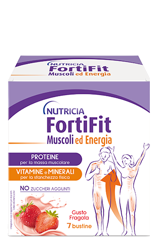 FORTIFIT MUSCOLI&ENERGIA FRAGOLA 7 BUSTINE - farmasorriso.com