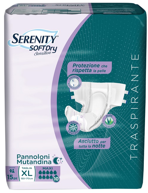 PANNOLONE MUTANDINA SERENITY SD SENSITIVE MAXI XL 15 PEZZI - farmasorriso.com