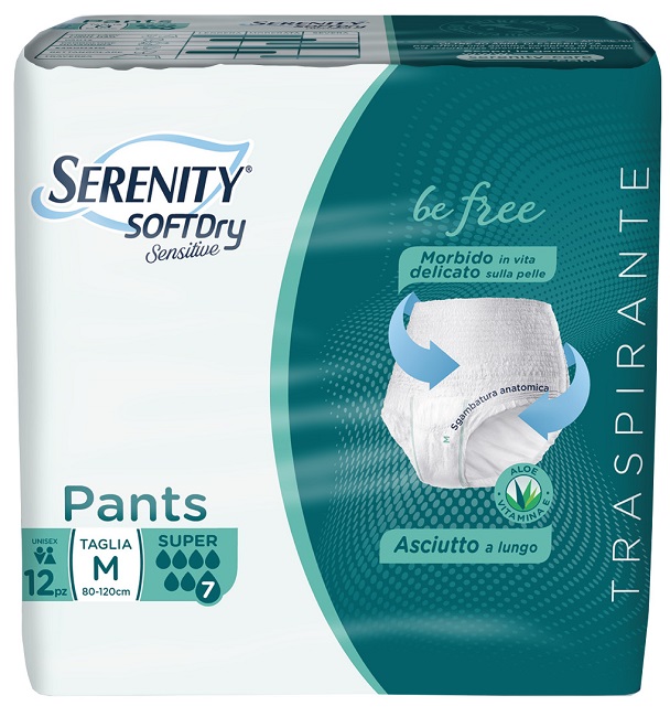 SERENITY PANTS SD SENSITIVE SUPER M 12 PEZZI - farmasorriso.com